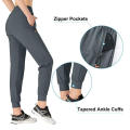 Womens Running Hiking Pants Athletic Workout Joggers Lightweight Quick Dry Zipper Pockets